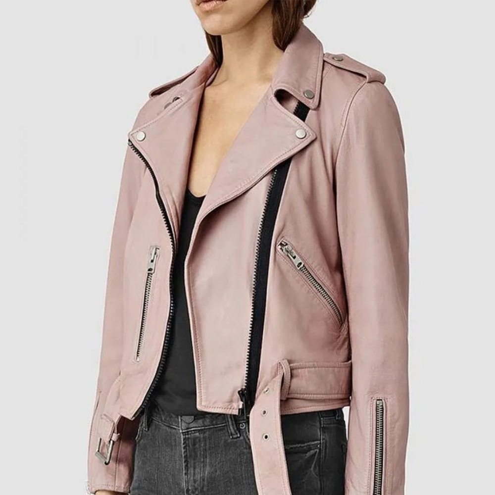 All Saints Blush Leather Jacket